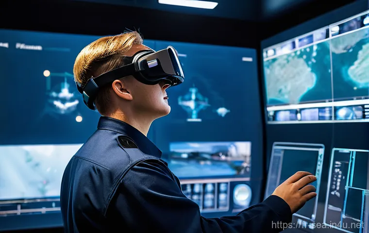 해양공학 해운물류 기술 - **Prompt:** An ultra-modern, fully automated "smart port" at twilight, bustling with activity. Tall,...