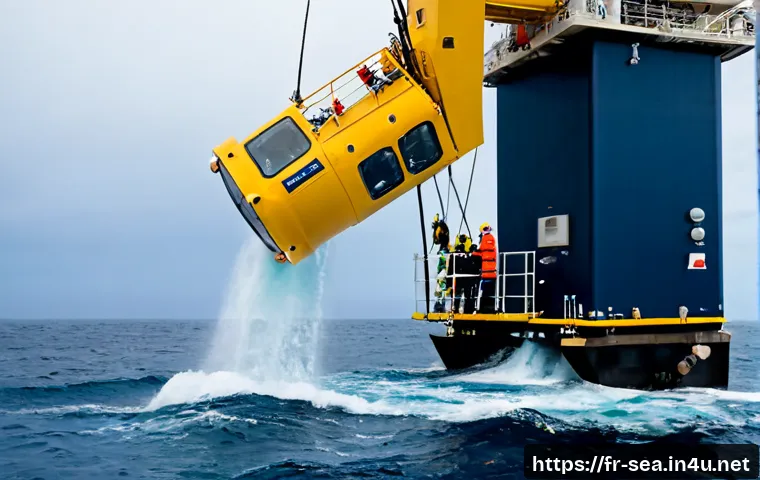 해양공학 해양탐사 기술 - Photorealistic marine engineering research vessel operating off the rugged Atlantic coast of Brittan...